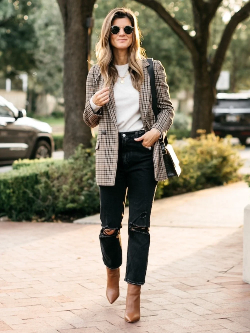 Madewell Dorset Blazer Coster Plaid Small